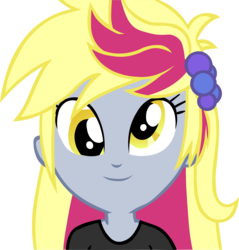 Size: 4594x4803 | Tagged: safe, artist:cejs94, derpy hooves, equestria girls, g4, life is a runway, my little pony equestria girls: rainbow rocks, absurd resolution, alternate hairstyle, female, happy, looking at you, simple background, solo, transparent background, vector