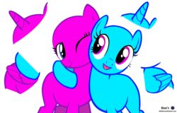 Size: 6400x4090 | Tagged: safe, artist:mlpblueray, oc, oc only, absurd resolution, base, hug, simple background, transparent background, vector