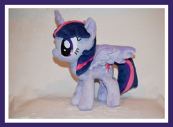 Size: 1685x1237 | Tagged: safe, artist:mlpplushies, twilight sparkle, alicorn, pony, g4, female, irl, mare, photo, plushie, solo, twilight sparkle (alicorn)