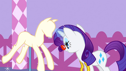 Size: 1366x768 | Tagged: safe, screencap, rarity, g4, my little pony: friendship is magic, suited for success, female, solo