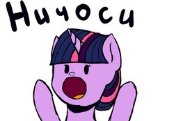 Size: 604x424 | Tagged: safe, twilight sparkle, g4, female, meme, nichosi, open mouth, russian, solo, surprised, text