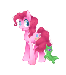 Size: 1024x1171 | Tagged: safe, artist:mapony240, gummy, pinkie pie, g4, full body, happy, simple background, smiling, transparent background