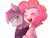 Size: 800x600 | Tagged: safe, artist:hosikawa, maud pie, pinkie pie, earth pony, pony, g4, duo, female, pixiv, siblings, simple background, sisters, smiling, when she smiles, white background