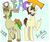 Size: 600x500 | Tagged: safe, artist:kimmico1234, oc, oc only, oc:zacharias, oc:zeb, earth pony, pony, unicorn, beanie, beard, duo, glasses, hat, luffyiscool, two toned mane, youtuber