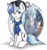 Size: 706x745 | Tagged: safe, artist:kristysk, dj pon-3, vinyl scratch, g4, clothes, female, hat, scarf, solo