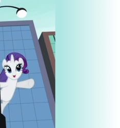 Size: 532x569 | Tagged: safe, screencap, rarity, g4, my little pony: friendship is magic, rarity takes manehattan, lamppost, solo