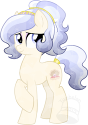 Size: 492x700 | Tagged: safe, artist:tambelon, oc, oc only, oc:opalescent pearl, crystal pony, pony, female, mare, solo, watermark