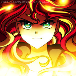 Size: 900x900 | Tagged: safe, artist:jacky-bunny, sunset shimmer, equestria girls, g4, my little pony equestria girls: rainbow rocks, my past is not today, female, solo