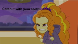 Size: 1024x575 | Tagged: safe, edit, edited screencap, screencap, adagio dazzle, equestria girls, g4, my little pony equestria girls: rainbow rocks, angrygio, dragon ball, dragonball z abridged, image macro, meme