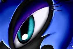 Size: 1024x683 | Tagged: safe, artist:everypone, nightmare moon, g4, close-up, eye, female, solo