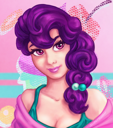 Size: 568x643 | Tagged: safe, artist:superkeen, sugar belle, human, g4, the cutie map, female, humanized, lipstick, solo