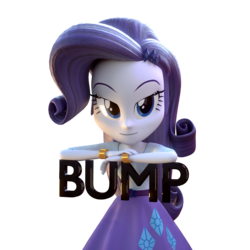 Size: 1000x1000 | Tagged: safe, alternate version, artist:3d thread, artist:creatorofpony, rarity, equestria girls, g4, /mlp/, 3d, 3d model, bedroom eyes, blender, bracelet, bump, clothes, female, jewelry, leaning, looking at you, shirt, simple background, skirt, smiling, solo, transparent background