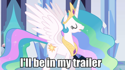 Size: 960x540 | Tagged: safe, princess celestia, g4, actor, diva, female, image macro, meme, solo