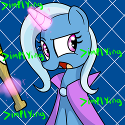 Size: 800x800 | Tagged: safe, artist:datte-before-dawn, trixie, pony, unicorn, g4, costanza face, female, implying, ishygddt, mare, meme, solo