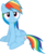 Size: 5075x6000 | Tagged: safe, artist:slb94, rainbow dash, g4, tanks for the memories, absurd resolution, cute, female, simple background, sitting, solo, transparent background, vector
