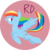 Size: 2000x2000 | Tagged: safe, artist:yaco, rainbow dash, pegasus, pony, g4, cutie mark, female, high res, hooves, lineless, mare, open mouth, solo, spread wings, wings