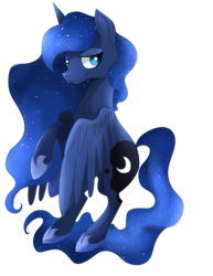 Size: 5400x7000 | Tagged: safe, artist:je-lly, princess luna, g4, female, simple background, solo, transparent background