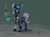 Size: 1280x943 | Tagged: safe, artist:quadrog, oc, oc only, oc:littlepip, pony, unicorn, fallout equestria, alternate design, clothes, fanfic, fanfic art, female, glowing horn, gun, handgun, horn, jumpsuit, little macintosh, magic, mare, pipboy, pipbuck, redesign, revolver, solo, telekinesis, vault suit, weapon