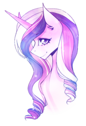 Size: 1249x1815 | Tagged: safe, artist:cristate, princess cadance, alicorn, pony, g4, bust, female, mare, solo