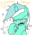 Size: 958x1024 | Tagged: safe, artist:anyponedrawn, lyra heartstrings, g4, allergies, blushing, cute, dust, mucus, sneezing, snot