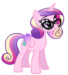 Size: 640x708 | Tagged: safe, artist:dilemmas4u, princess cadance, g4, female, glasses, show accurate, simple background, solo, teen princess cadance, transparent background