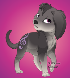 Size: 492x550 | Tagged: safe, octavia melody, dog, g4, cutie mark, furry, species swap