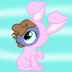 Size: 1000x1000 | Tagged: safe, artist:7uprulez, oc, oc only, oc:ashley hearts, bunny costume, clothes, cute, easter, solo
