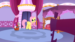Size: 1366x768 | Tagged: safe, screencap, fluttershy, g4, suited for success, female, solo