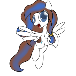 Size: 1024x1024 | Tagged: safe, artist:mauwde, oc, oc only, oc:sapphire paintbrush, pegasus, pony, solo
