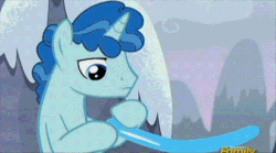 Size: 455x253 | Tagged: safe, screencap, party favor, pony, unicorn, g4, the cutie map, :q, animated, balloon bridge, cute, favorbetes, hoof hold, male, smirk, solo, stallion, tongue out, unfortunate implications