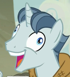 Size: 728x797 | Tagged: safe, screencap, party favor, pony, unicorn, g4, season 5, the cutie map, derp, faic, happiness, i didn't listen, it begins, male, meme origin, silly, silly pony, smiling, solo, stallion