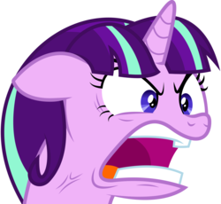 Size: 4900x4500 | Tagged: safe, artist:dasprid, starlight glimmer, pony, unicorn, g4, season 5, the cutie map, absurd resolution, angry, bust, cross-popping veins, faic, female, quiet, ragelight glimmer, s5 starlight, simple background, solo, svg, transparent background, vector, vein, vein bulge, yelling