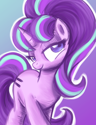 Size: 2550x3300 | Tagged: safe, artist:jadedjynx, starlight glimmer, pony, unicorn, g4, the cutie map, abstract background, equal cutie mark, female, high res, looking at you, s5 starlight, simple background, solo