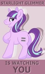 Size: 1200x1940 | Tagged: safe, artist:freezy-rat, starlight glimmer, g4, the cutie map, 1984, female, smiling, solo
