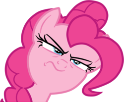 Size: 471x388 | Tagged: safe, artist:luchita27, pinkie pie, g4, the cutie map, bust, female, frown, simple background, solo, transparent background, unamused, unhappy, vector, when she doesn't smile