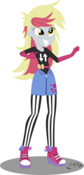 Size: 1024x2135 | Tagged: safe, artist:midnightblitzz, derpy hooves, equestria girls, g4, life is a runway, my little pony equestria girls: rainbow rocks, alternate hairstyle, clothes, cute, denim skirt, derp, female, gloves, grin, pantyhose, simple background, skirt, smiling, solo, transparent background, vector, zipper, zipper skirt