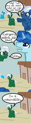 Size: 1500x6000 | Tagged: safe, artist:oneovertwo, night glider, party favor, oc, pegasus, pony, unicorn, g4, the cutie map, comic, female, frown, looking down, male, mare, open mouth, pointing, stallion