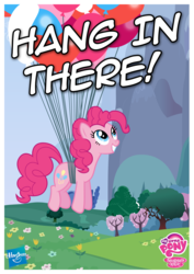 Size: 4095x5793 | Tagged: safe, artist:austiniousi, artist:mlp-vector-collabs, pinkie pie, g4, absurd resolution, balloon, female, hasbro, logo, my little pony logo, poster, solo, then watch her balloons lift her up to the sky, vector