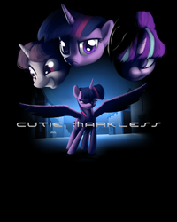 Size: 900x1125 | Tagged: safe, artist:moonlitbrush, starlight glimmer, twilight sparkle, alicorn, pony, g4, the cutie map, crossover, equilibrium (film), female, mare, movie poster, twilight sparkle (alicorn)