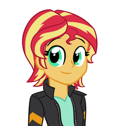 Size: 489x539 | Tagged: safe, artist:catlover1672, sunset shimmer, equestria girls, g4, my past is not today, alternate hairstyle, female, short hair, solo