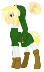 Size: 621x1006 | Tagged: safe, artist:danteskitten, pony, crossover, link, the legend of zelda