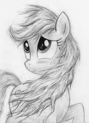 Size: 720x991 | Tagged: safe, artist:magfen, applejack, g4, female, solo, traditional art, windswept mane