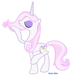 Size: 883x905 | Tagged: safe, artist:mlpazureglow, fleur-de-lis, pony, unicorn, g4, eyes closed, female, mare, miss fleur is trying to seduce us, playing with hair, raised leg, show accurate, simple background, smiling, solo, transparent background