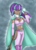 Size: 940x1310 | Tagged: safe, artist:dinobirdofdoom, starlight glimmer, human, g4, my little pony: friendship is magic, the cutie map, amulet, belly button, belt, belt buckle, boots, breasts, cape, cleavage, clothes, cutie mark, dark skin, equal cutie mark, female, humanized, magic, midriff, s5 starlight, solo, staff, staff of sameness