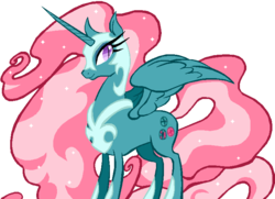 Size: 703x509 | Tagged: safe, artist:colossalstinker, minty, nightmare moon, g3, g4, female, g3 to g4, generation leap, mare, palette swap, recolor, simple background, solo, tabitha st. germain, transparent background, voice actor joke, xk-class end-of-the-world scenario