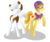 Size: 3000x2500 | Tagged: safe, braeburn, double diamond, earth pony, pony, g4, braediamond, clothes, costume swap, high res, male, scarf, skiing helmet, stallion