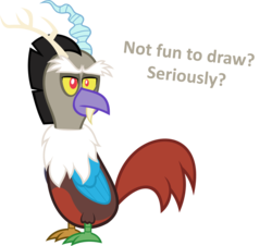Size: 1814x1641 | Tagged: safe, artist:zacatron94, discord, parrot, g4, male, simple background, solo, species swap, transparent background, vector