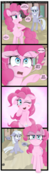 Size: 950x3325 | Tagged: safe, artist:coltsteelstallion, pinkie pie, g4, the cutie map, blushing, comic, creeper, cute, diapinkes, hind legs, smiling, tower of pimps, wink