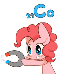 Size: 800x1000 | Tagged: safe, artist:joycall6, part of a set, pinkie pie, series:joycall6's periodic table, g4, chemistry, cobalt, female, magnet, periodic table, solo