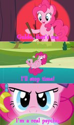 Size: 687x1163 | Tagged: safe, edit, edited screencap, screencap, pinkie pie, baby cakes, g4, it's about time, too many pinkie pies, dialogue, dragon ball, dragon ball z, ginyu force, ginyu tokusentai!!, guldo, image macro, meme